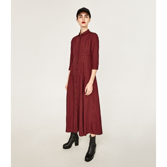zara red maxi dress